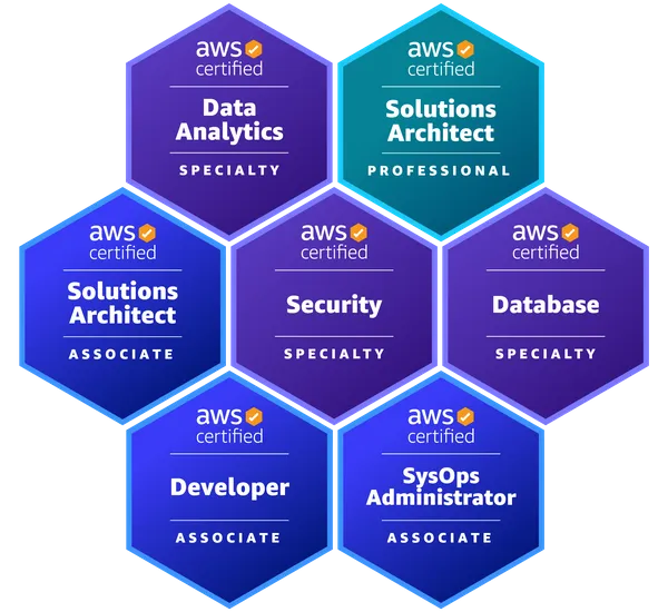 Solutions Architect Professional, Developer & SysOps Associate, Security, Database & Data Analytics Specialty